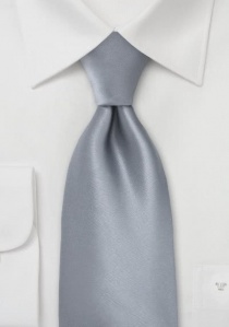 Corbata de negocios gris plata unicolor