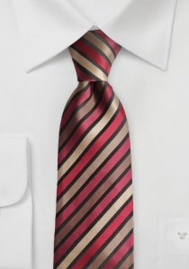 Corbata de hombre con diseño de rayas vino rojo