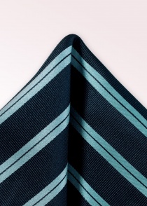 Pañuelo de bolsillo diseño a rayas azul noche azul