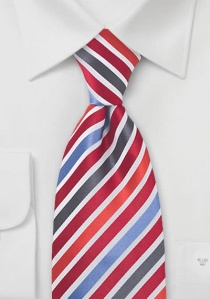Corbata a rayas azul blanco rojo