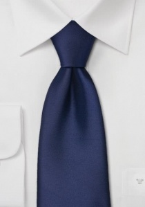 Corbata lisa azul marino XXL
