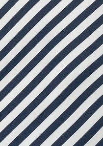 Corbata de rayas en azul noche y blanco