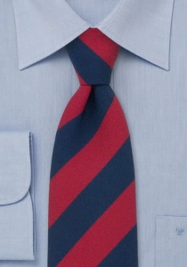 Corbata de club Atkinsons azul con rayas rojas
