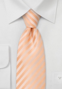 Corbata rayas albaricoque