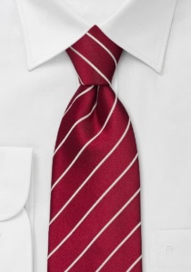 Corbata rojo burdeos y blanco