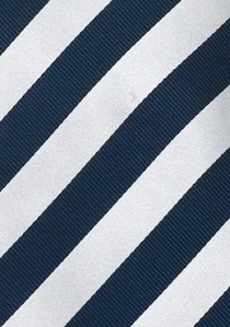 Corbata azul plata a rayas