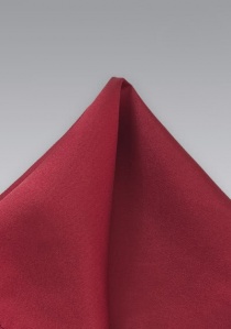 Pañuelo de bolsillo de seda rojo oscuro