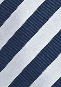 Corbata rayas azul oscuro blanco