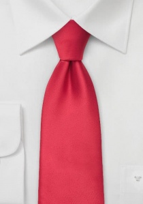 Corbata de clip rojo claro en óptica satén