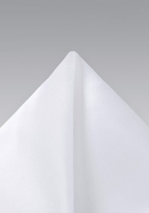 Pañuelo de bolsillo blanco de seda