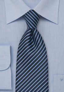 Corbata de seda azul claro y marino
