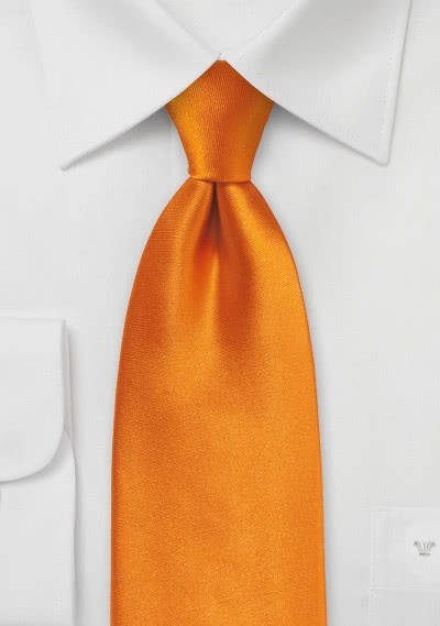 Corbata monocolor naranja cálido