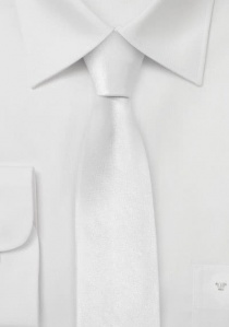 Corbata estrecha monocolor blanco