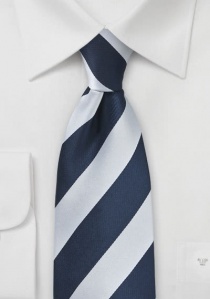 Corbata rayas azul oscuro