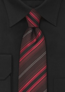 Corbata rayas rojo negro