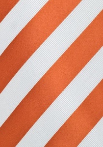 Corbata rayas naranja blanco