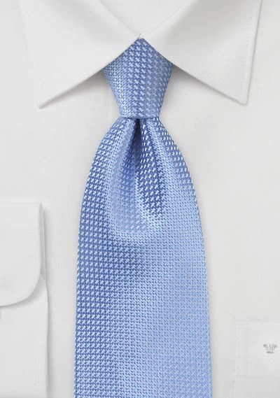 Extra lange Krawatte hellblau strukturiert