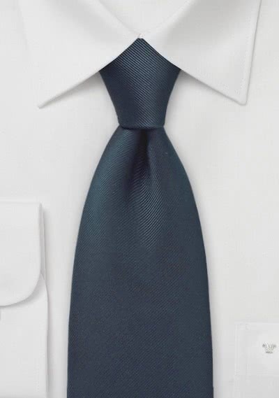 Krawatte dunkelblau Seide Ripsstruktur