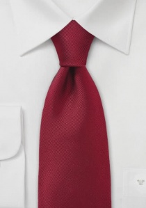 Corbata rugosa rojo vino seda