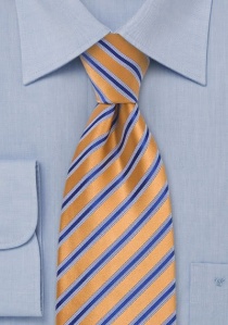 Corbata moderna rayas azul cobre