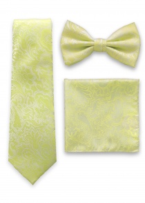 Lazo, corbata y bufanda de hombre en juego verde