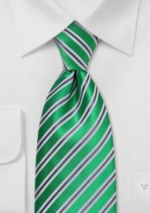 Corbata a rayas verde esmeralda