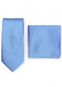 Corbata y bufanda de hombre en un conjunto - azul