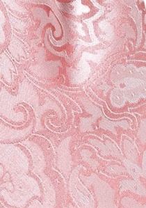 Zusammenstellung Herrenkrawatte und Kavaliertuch Paisley-Muster rosé