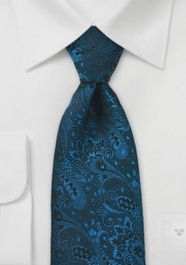 Corbata caballero azul estampada
