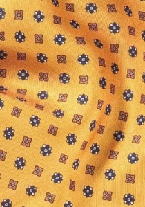 Corbata pañuelo naranja flores
