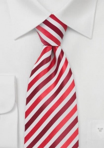 Corbata rayas rojo burdeos blanco