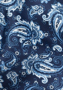 Bufanda ancha azul marino con estampado de