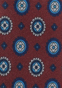 Pañuelo de corbata con diseño de adorno ancho rojo