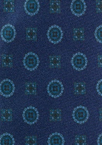 Pañuelo de seda ancho con adorno Look Azul Marino