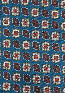 Pañuelo de seda ancho de adorno look royal blue