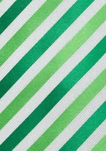 Corbata rayas blanco verde claro oscuro