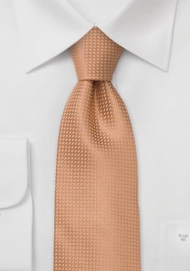 Gemusterte XXL-Krawatte in warmem Terrakotta