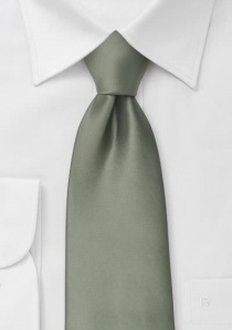 Corbata lisa verde oliva satén