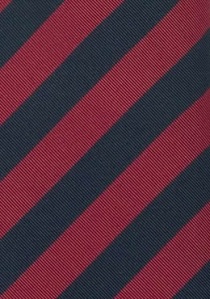 Corbata con pinza Devon en rojo/azul marino