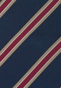Corbata Cambridge XXL en azul marino, rojo y