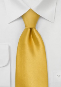 Corbata de clip amarillo dorado