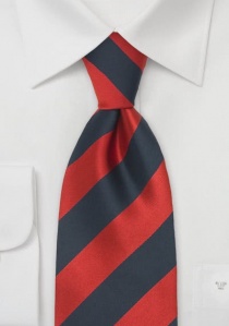 Corbata rayas azul rojo