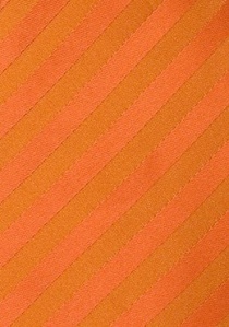 Corbata monocolor naranja rayada clip