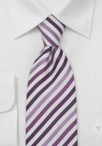 Corbata rayas estrechas lila