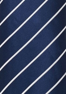 Corbata azul oscuro y blanco