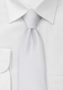 Corbata lisa niño blanco satinado