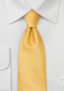 Corbata de clip de microfibra en amarillo claro
