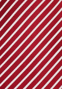 Corbata de seda XXL a rayas rojo y blanco
