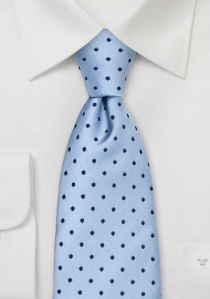 Krawatte Pünktchen blau hellblau