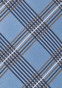 Krawatte Glencheck blau kupfer